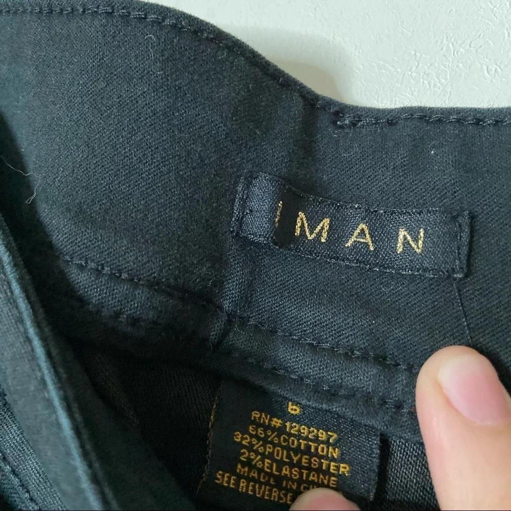 IMAN Bootcut Jeans Slimming Stretch Pants Size 6 Double Button Dark Wash - Picture 9 of 13
